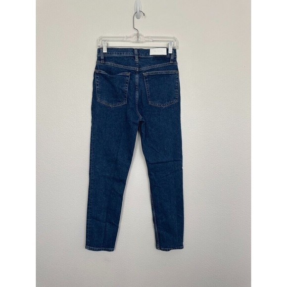 Re/Done Women's 90s High Rise Ankle Crop Button Fly Western Rinse Medium Wash 27 - Picture 6 of 10